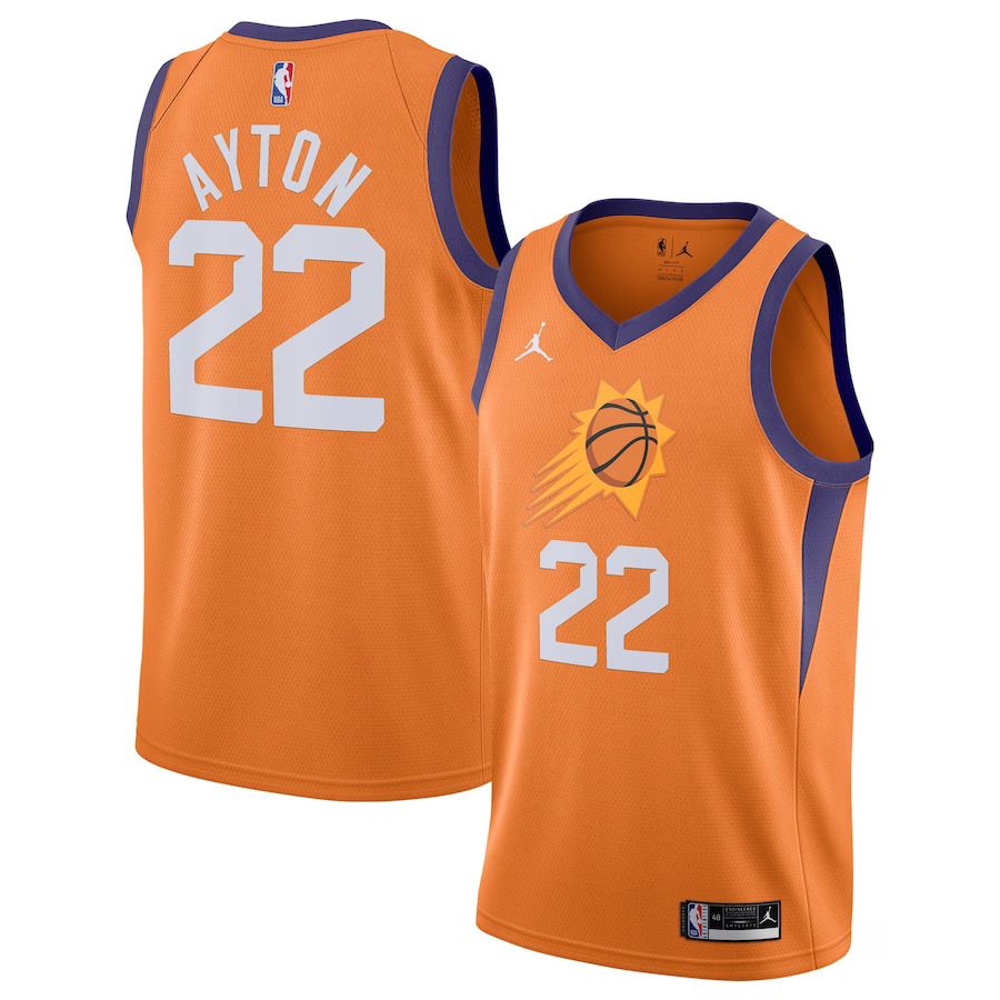Men Phoenix Suns #22 Deandre Ayton Jordan Brand Orange Statement Edition Swingman NBA Jersey->phoenix suns->NBA Jersey
